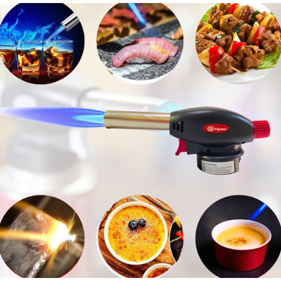 Maçarico Culinário Portátil Regulagem Gourmet Profissional Acedendor