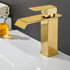 Torneira Cascata 18cm Monocomando – Quente e Frio | Moderna e Elegante para Banheiro–Estilo Luxo