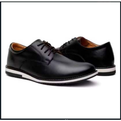 Sapato Social Masculino Elegante Oxford Moderno Liso Com Cadarço Couro Urbano