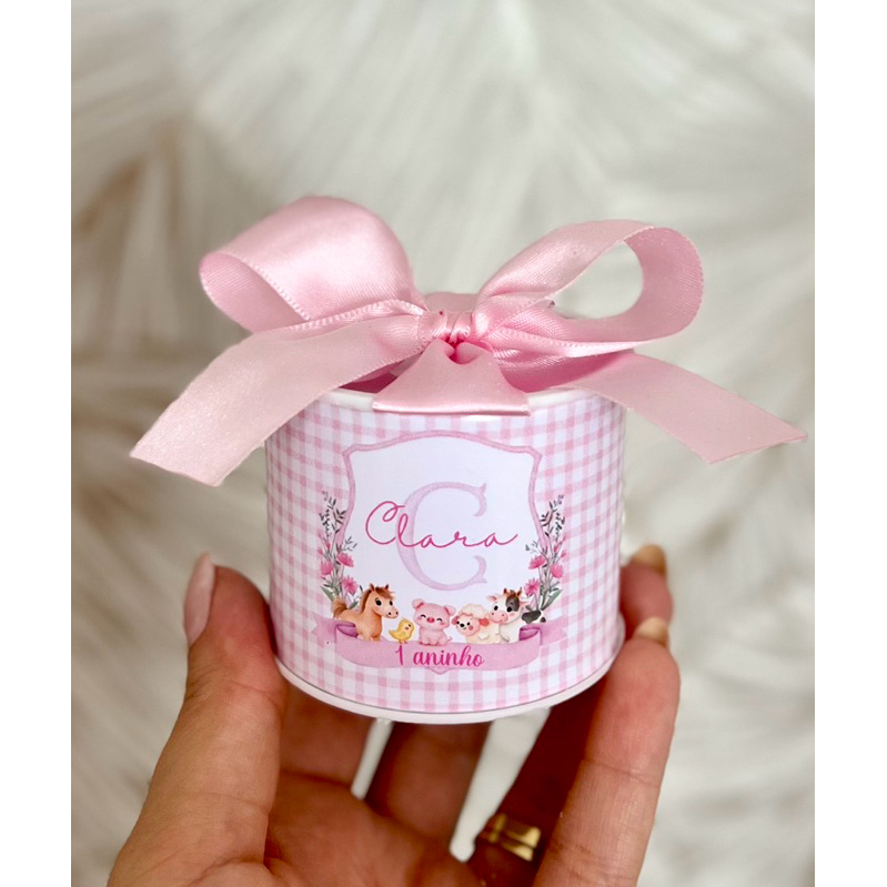Kit tubolatas personalizadas FAZENDINHA • Lembrancinha maternidade | batizado | aniversário | chá de bb • 5x6