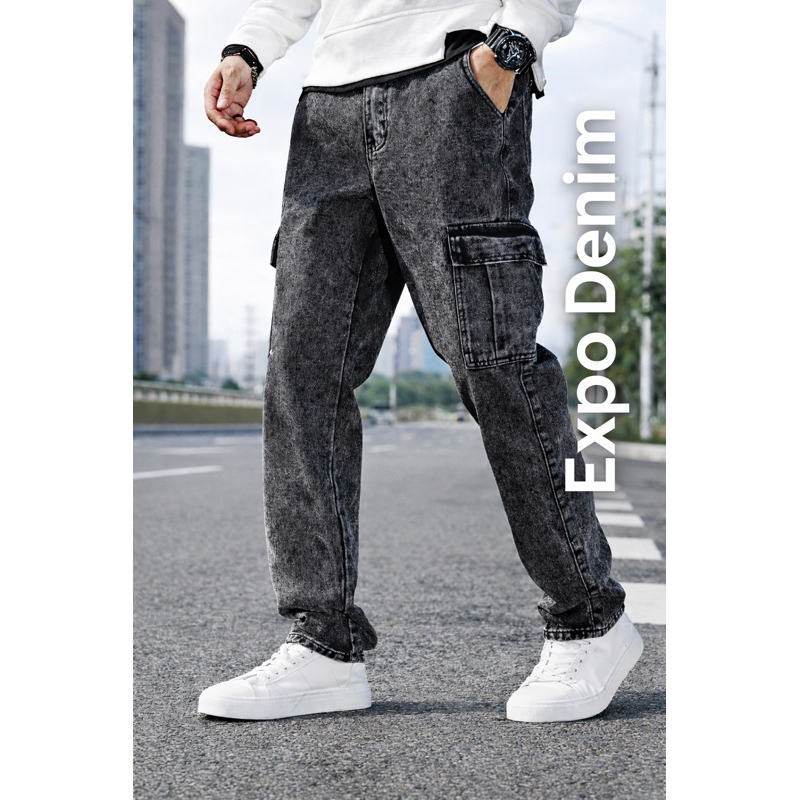 Calça Cargo Com Bolso Lateral Estilo Urbano cinza Estonada,grafite em Oferta na Shopee