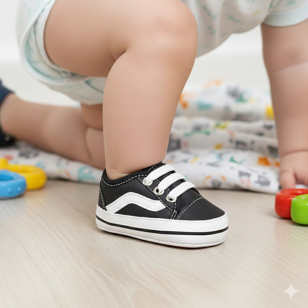Sapatinho Tênis Bebê Barato Direto Da Fábrica Confortável 715-02 Preto