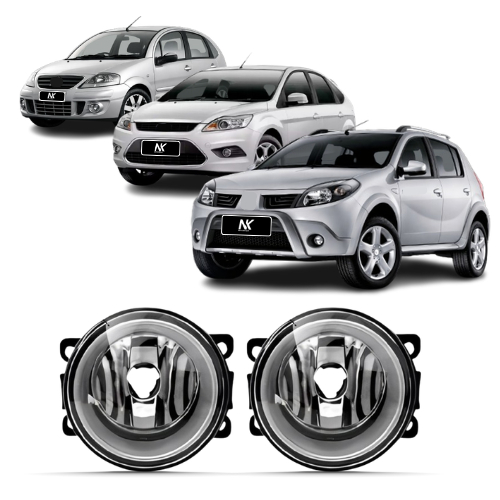 Farol Milha Sandero Fiesta Focus Peugeot 207 307 Citroen C3 C4 Logan Renegade em Oferta na Shopee