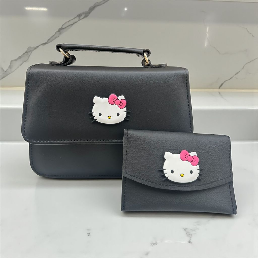 Bolsa Feminina Carteira Infantil kit Presente Hello Kitt em Oferta na Shopee