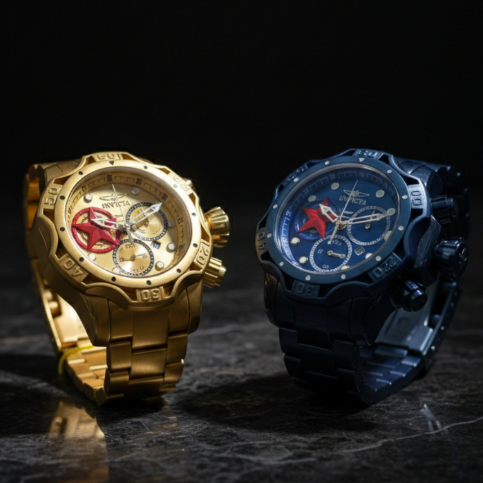 Relógio Invicta Grande Premium Masculino Estilo Militar Metal Pesado Edição Colecionador
