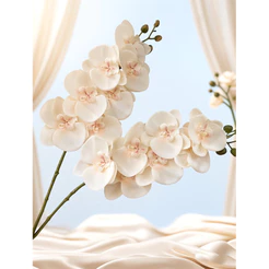 Orquídea Artificial de Tecido - Elegância que Duradoura!
