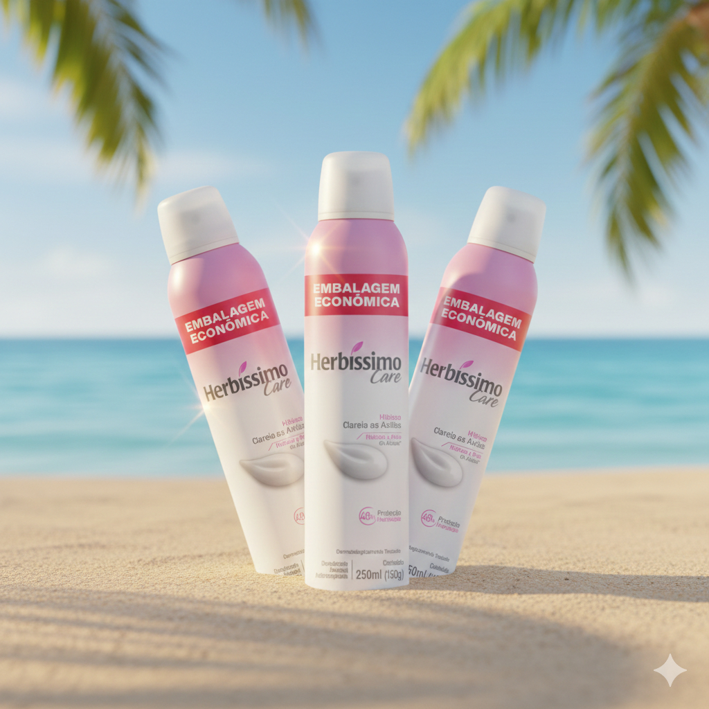 Kit 3 - Desodorante Aerossol Antitranspirante Herbíssimo Care Hibisco 250ML - 3 unidades em Oferta na Shopee