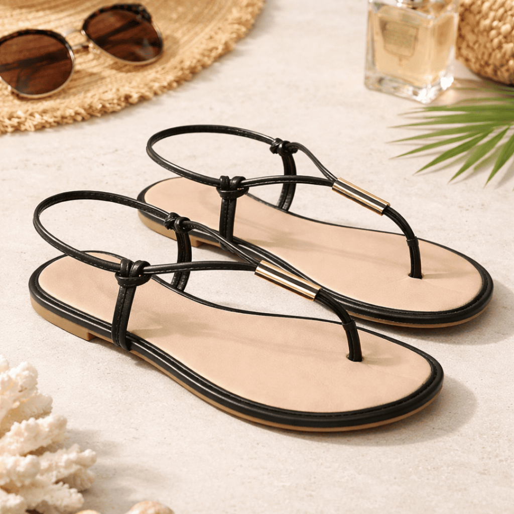 Sandália Feminina Rasteira Flat Super Confortável Regulagem Ajustável Solado Antiderrapante 34 ao 39