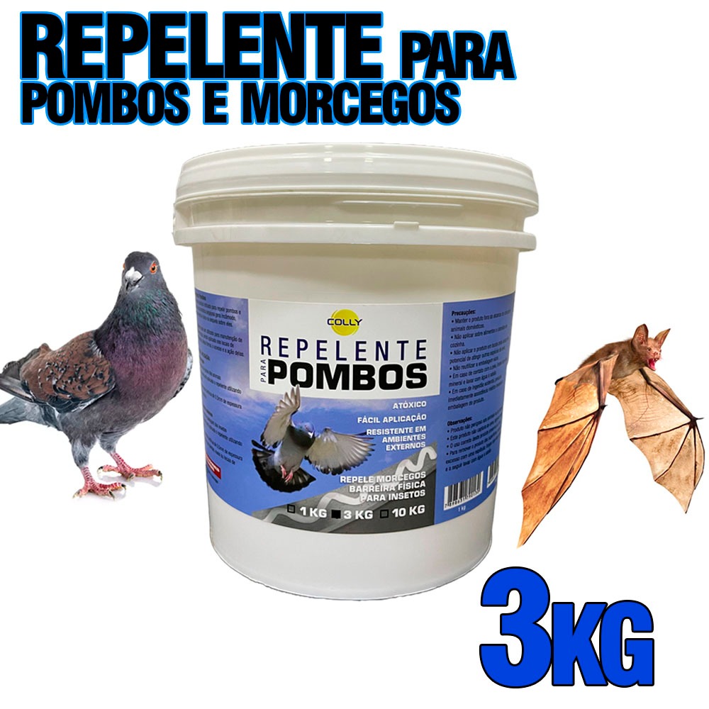 Gel Repelente Colly 3Kg Alto Desempenho - Controle de Pombos Profissional