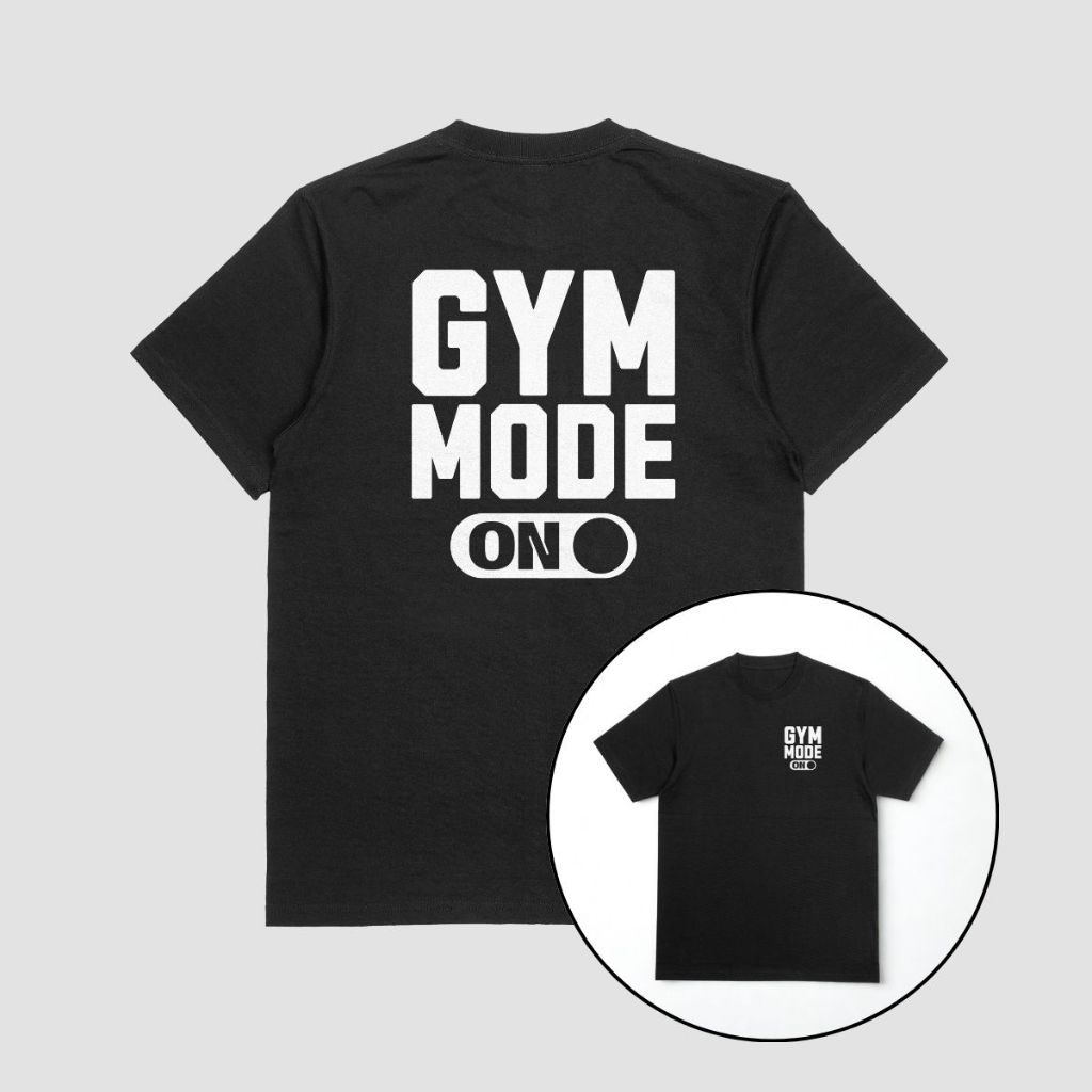 Camiseta Gym Mode On Treino Musculação Academia Básica Algodão Manga Curta Gola Redonda Confortável