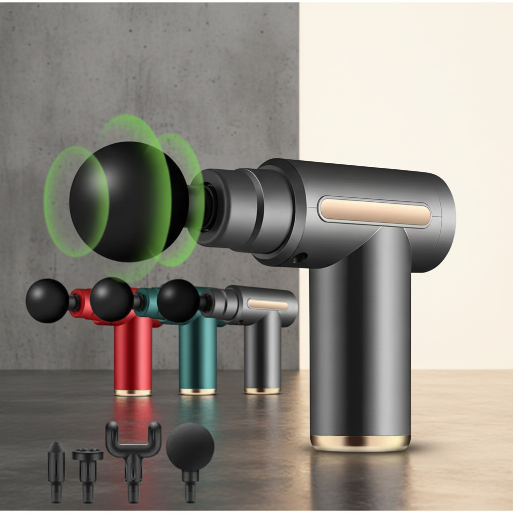 Pistola de massagem elétrica, massageador de tecidos profundos