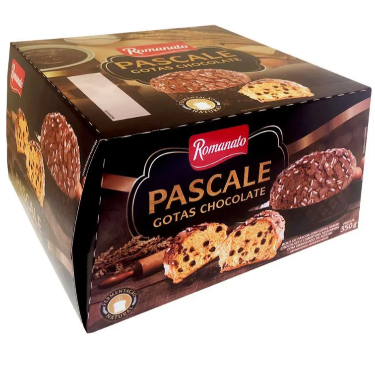 Bolo Pascal gotas de chocolate Romanato 300g | colomba pascal gotas de chocolate em Oferta na Shopee
