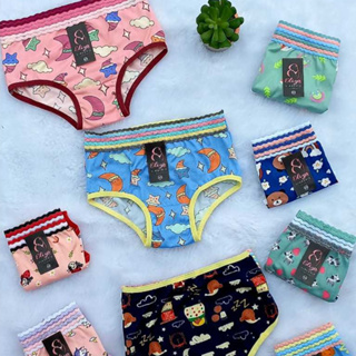 Kit 5 calcinhas infantil com forro 100% algodão em Oferta na Shopee