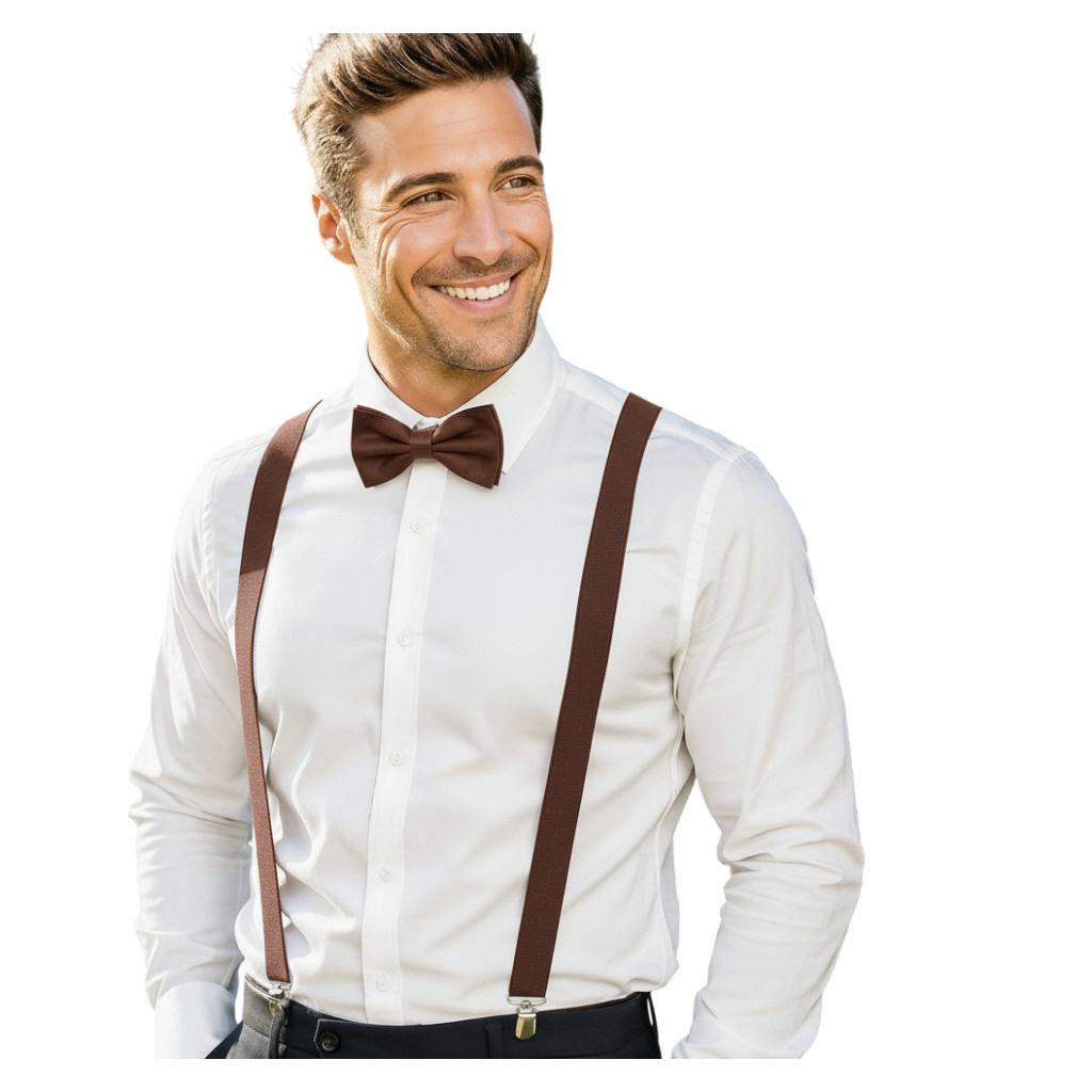 Kit Suspensório + Gravata Borboleta Azul Serenity Adulto em Oferta na Shopee