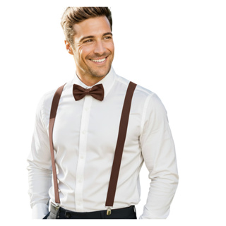 Kit Suspensório + Gravata Borboleta Azul Serenity Adulto em Oferta na Shopee