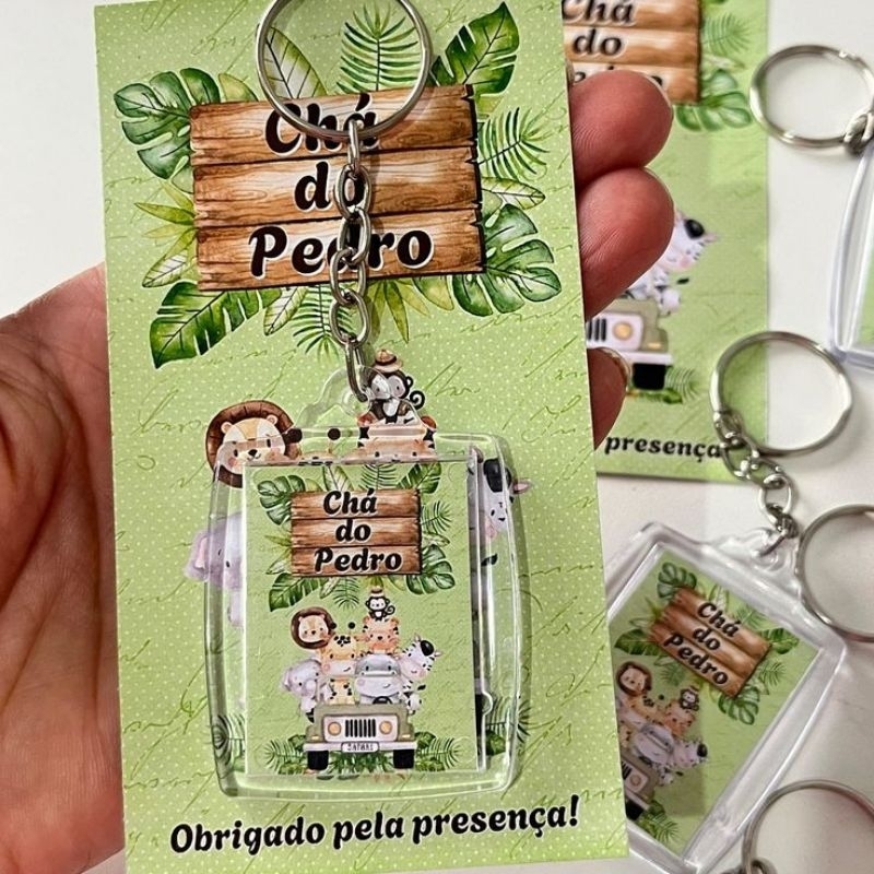 Lembrancinha Personalizada com Foto Infantil/Chaveiro Acrílico 3x4 cm Personalizado Aniversário
