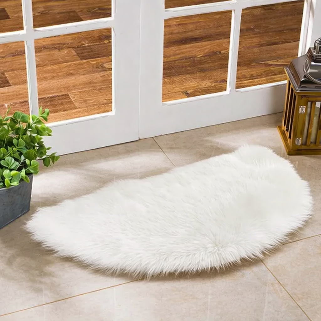 Tapete Meia-Lua Peludo 1m x 50cm | Felpudo | Shaggy Meia-Lua | Peludinho