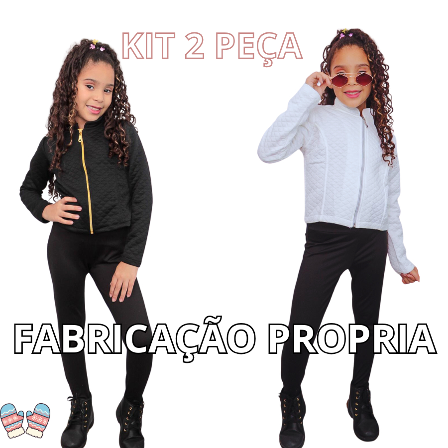 KIT 2 Jaquetas Bombers Infantil Juvenil Menina Metalasse Casaco de Frio Manga Longa 6 a 14 em Oferta na Shopee