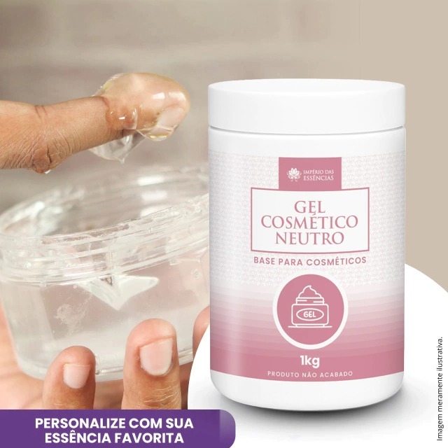 Base Gel Cosmético Neutro Império 1kg gel redutor, gel corporal, pós banho, hidratante, esfoliante
