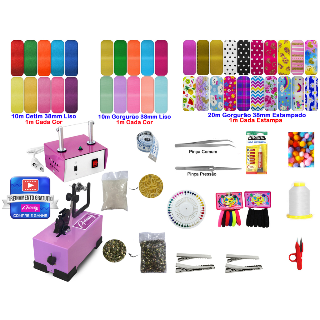 Maquina De Fazer Laço E Cortar Fita Pinça Bico De Pato - K18 Artmaq