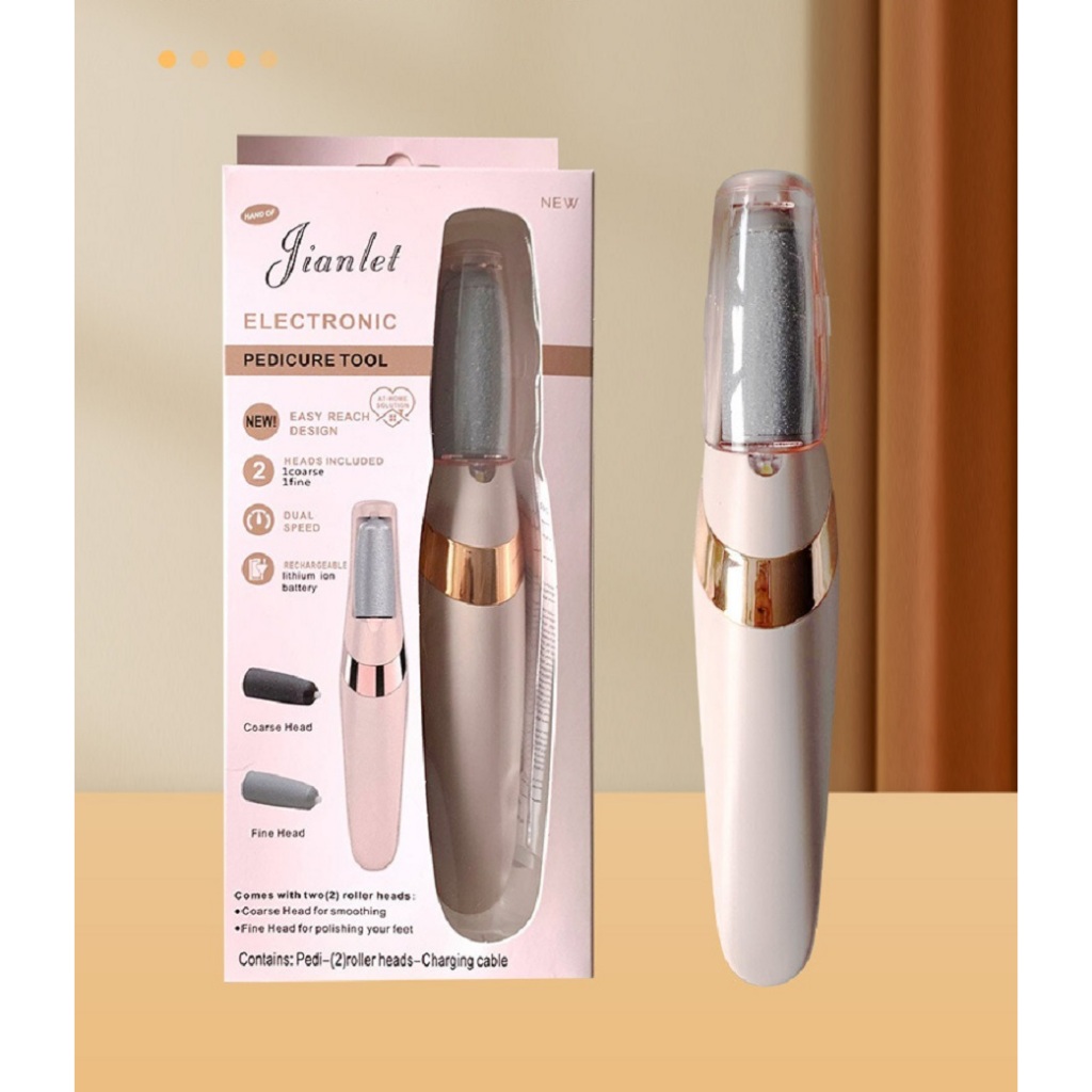 Lixador de Pé Elétrico - Esfoliador Tira Calos Pedicure Portátil Marisa Lixa Elimina Calo Portátil Usb Pilha