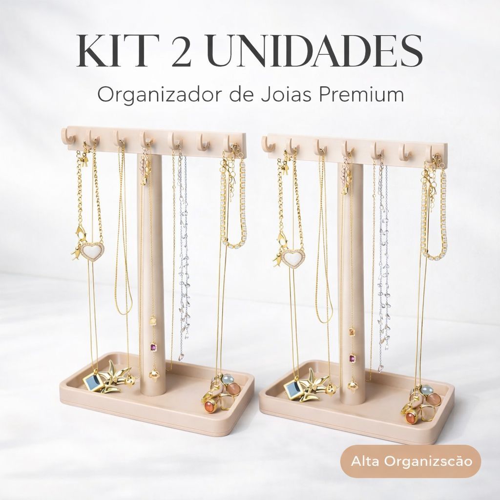 Kit Suporte Organizador Para Colares, joias E Bijuterias Com Design Elegante em Oferta na Shopee