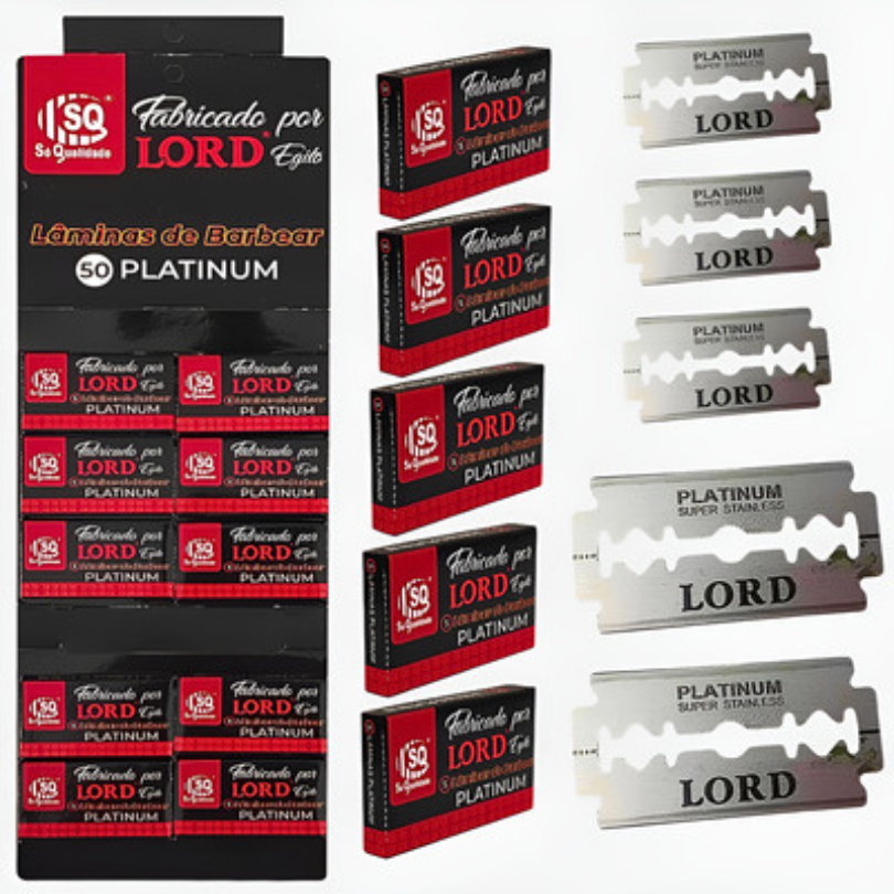 Peças Lâminas duplas  Barbear, Lord Platinum Profissional Premium Utilidades