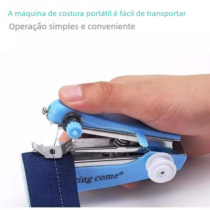 Portátil Máquina de Costura de Mão Mini - Perfeita para Apartamentos Pequenos
