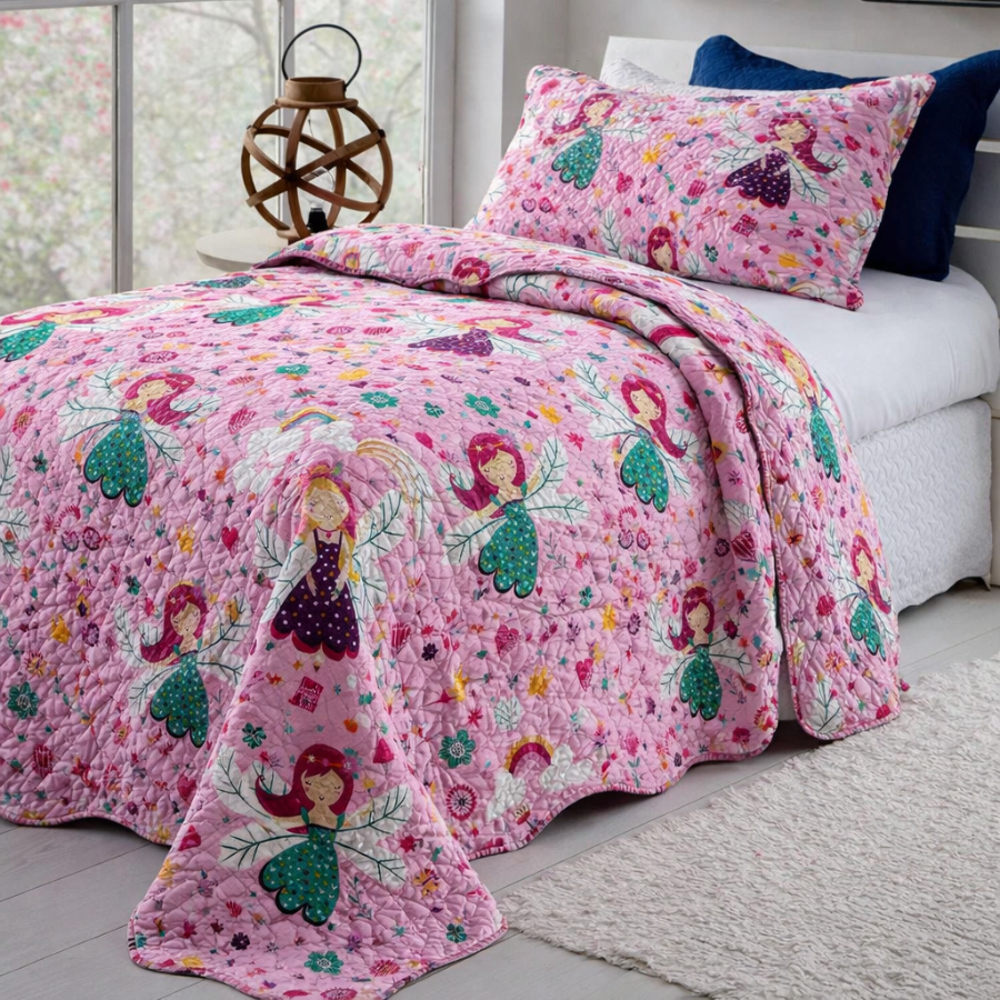 Colcha Cobre leito Solteiro Kids Infantil Juvenil Menino Menina Bebê Quarto Dupla Face Estampada Porta Travesseiro
