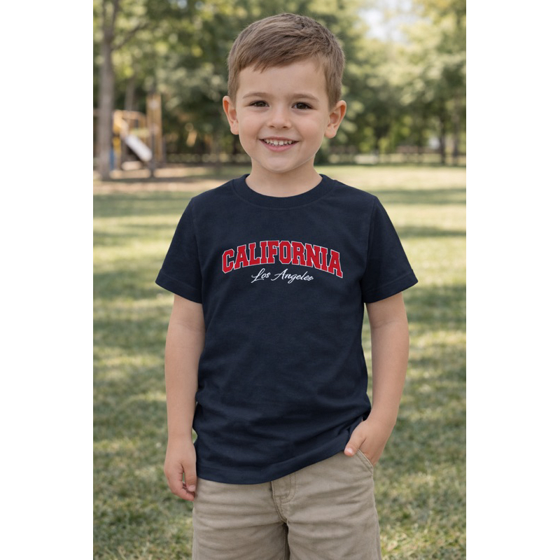 Camiseta Infantil Masculina – Camisa Básica Menino Algodão Confortável Moda Infantil California