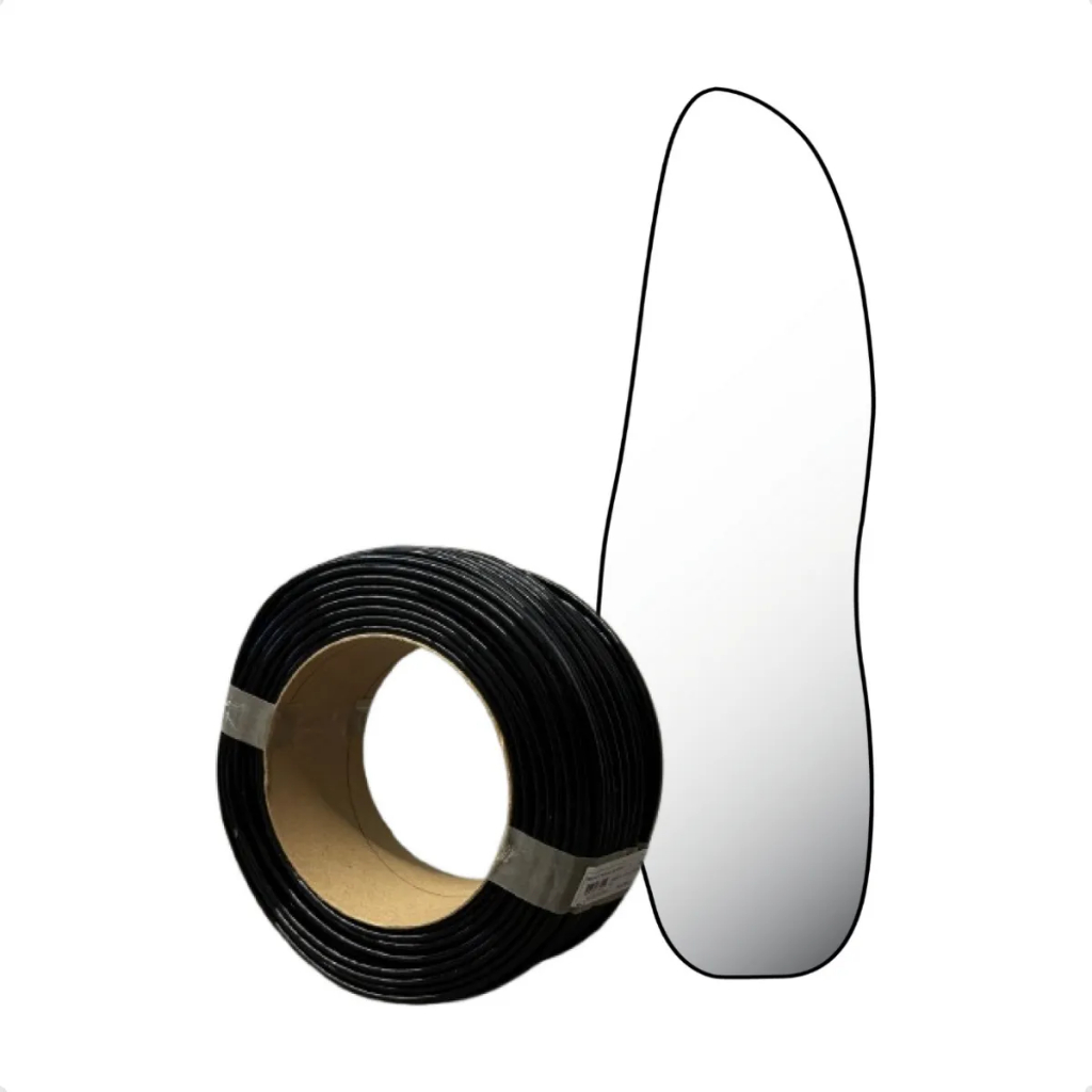 Moldura Flexivel Adesiva Encaixe Espelho Organico 3m