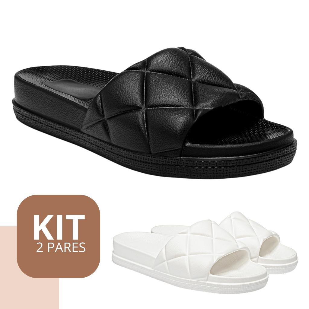 Kit Slide Chinelo Feminino Leve Verão em Oferta na Shopee