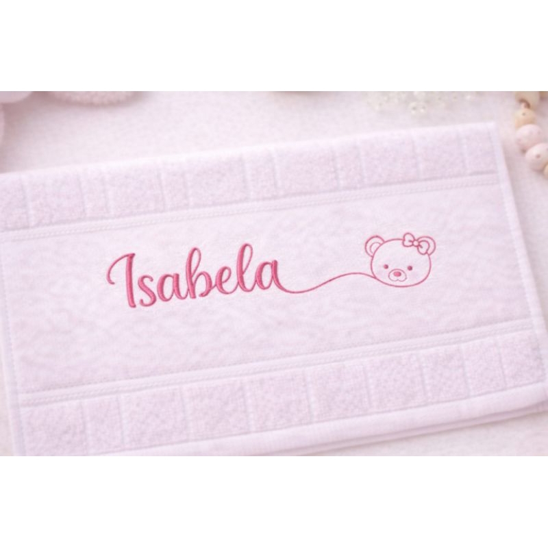 TOALHA DE BOCA BORDADA PERSONALIZADA COM NOME