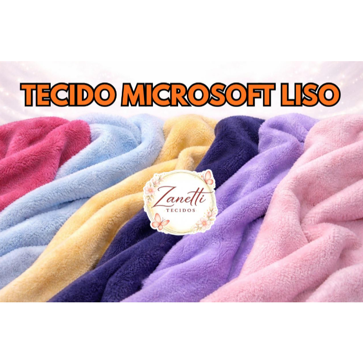 Tecido Manta Microsoft Liso - 1,60m de largura, 100% Poliéster