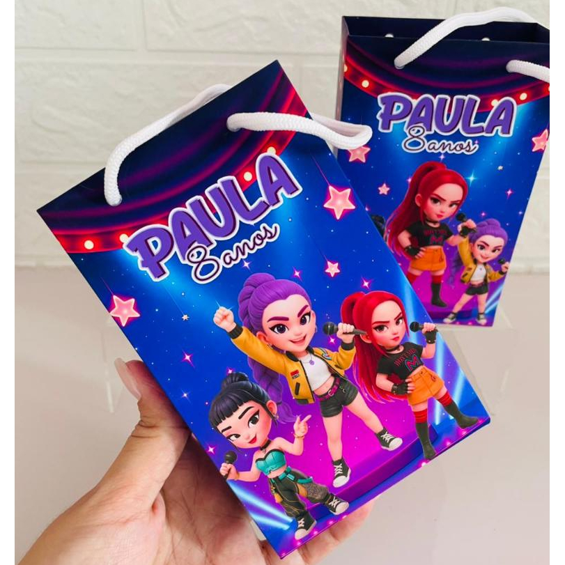 Sacolinha guerreiras do k-pop, Sacolinha guerreiras do kpop, bolsinha guerreiras do k-pop, caixinha guerreiras do kpop
