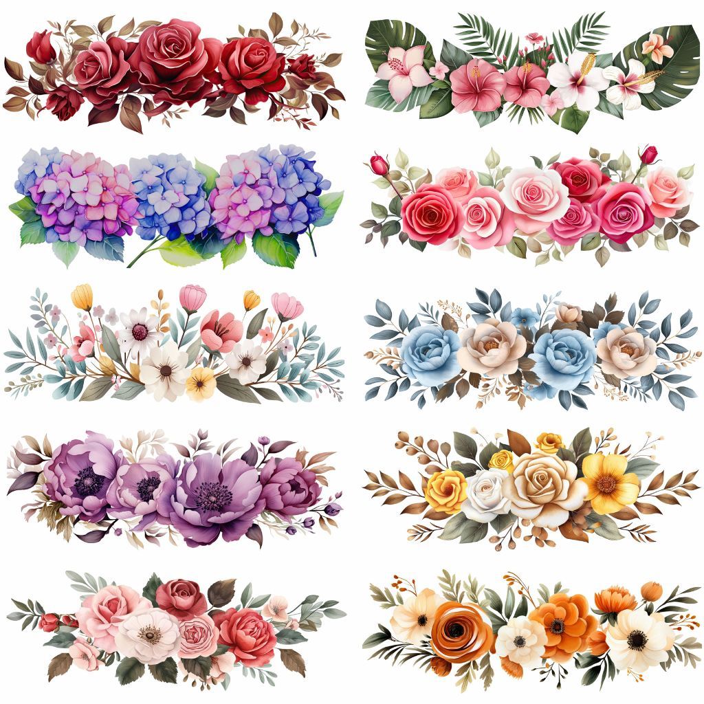 DTF Transfer Termocolante Imagem Têxtil Flores Decalque Tecidos Aplique Ferro de Passar