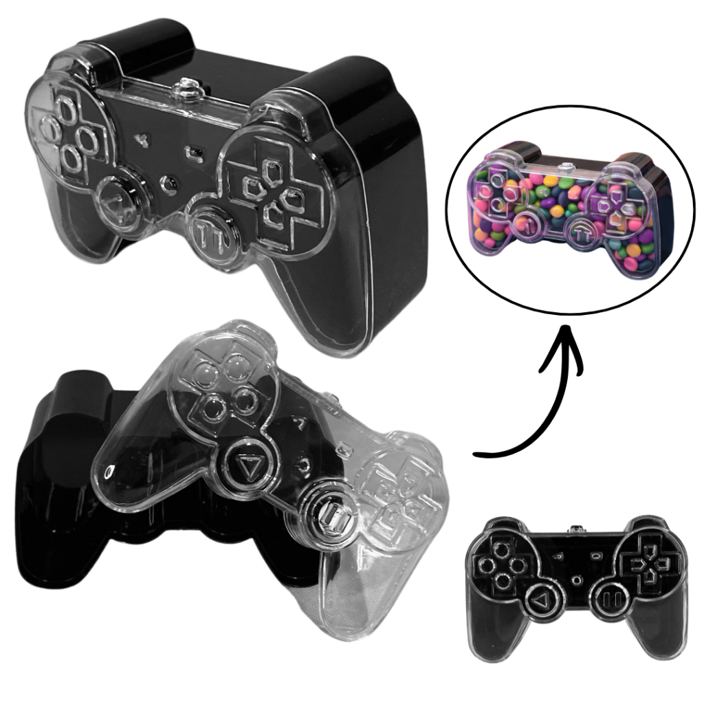 Kit 10 15 25 30 Controle VideoGame Tubete Acrilico Lembrancinha de Aniversário Baleiro e Decoração Festa Joystick