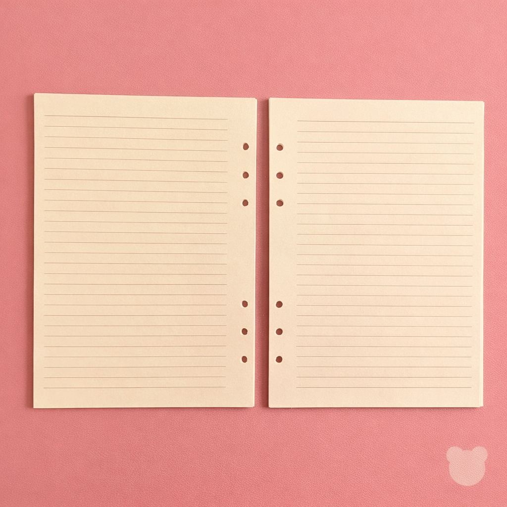 Refil 100 Folhas Cor Creme Pólen Fichário Caderno Argolado 6 furos Cor Creme 80g A5 - Pautado Classic em Oferta na Shopee