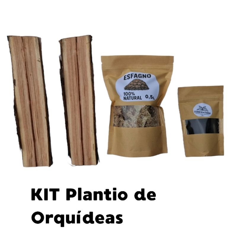 Kit Para Plantar Orquídeas Sansão-do-Campo+Esfagno+Substrato