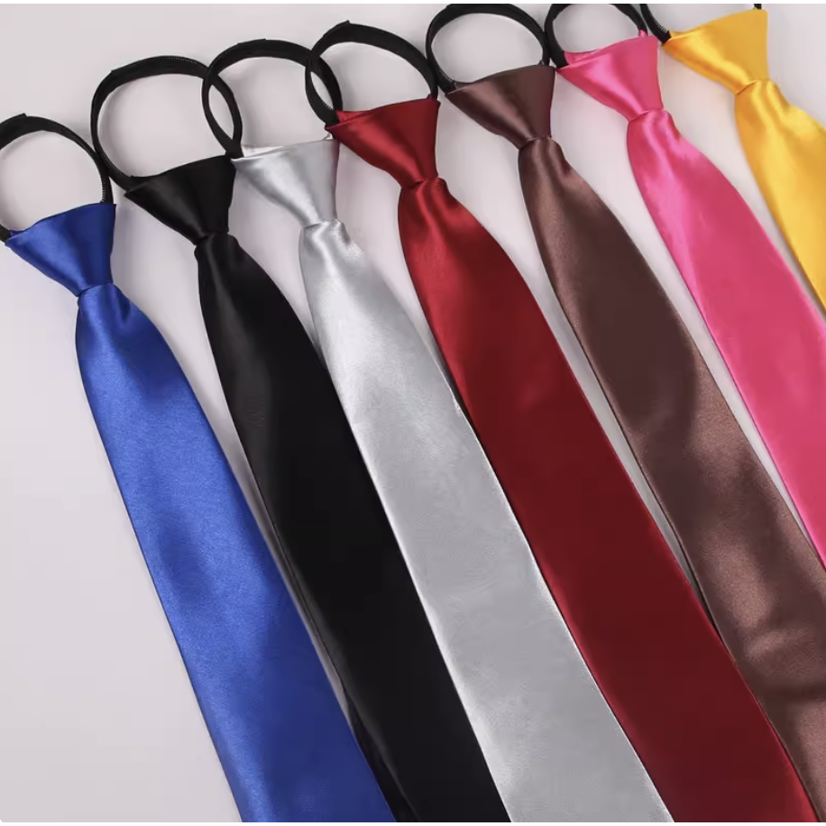 Gravata slim de ziper para padrinhos em Oferta na Shopee