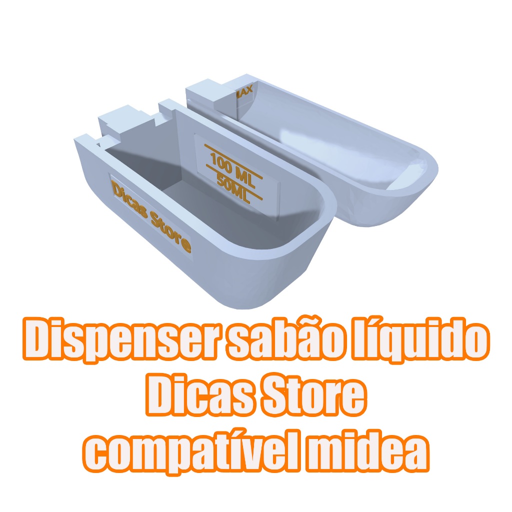 Dispenser Sabão Líquido Dicas Store Compatível Lava e Seca Midea HealthGuard e StormWash