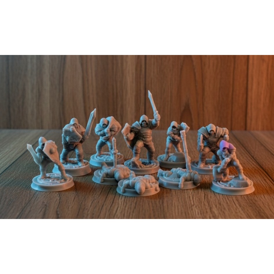 Kit 10 Miniaturas RPG Bandidos - Impressão 3D de Alta Definição (D&D / Board Game)