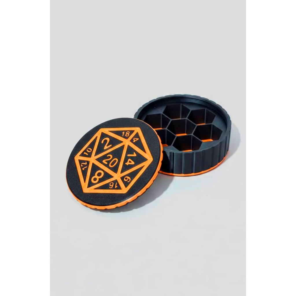 Porta Dados RPG D20 Luxo - Case Organizador Colmeia Premium Impressão 3D - Suporte D&D para 7 Dados Edição Especial