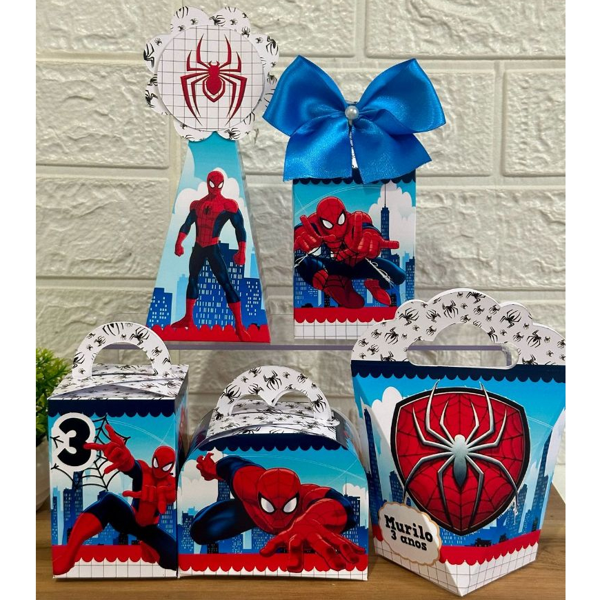 Personalizados homem aranha, caixinhas homem aranha, lembrancinhas homem aranha - PEGUE E MONTE