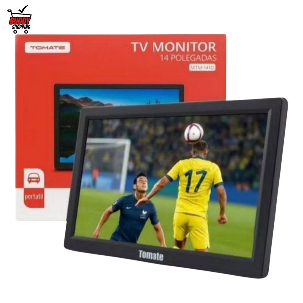 Smart TV 14" Android 12 HD 1366x768 RAM 2GB Compacta Smart TV para Casa Escritório Dormitório