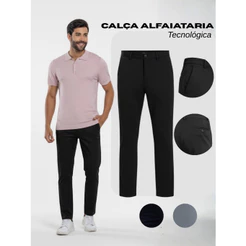 Calca Alfaiataria Masculina Premium com Elastano Esporte Fino Bolso Invisivel