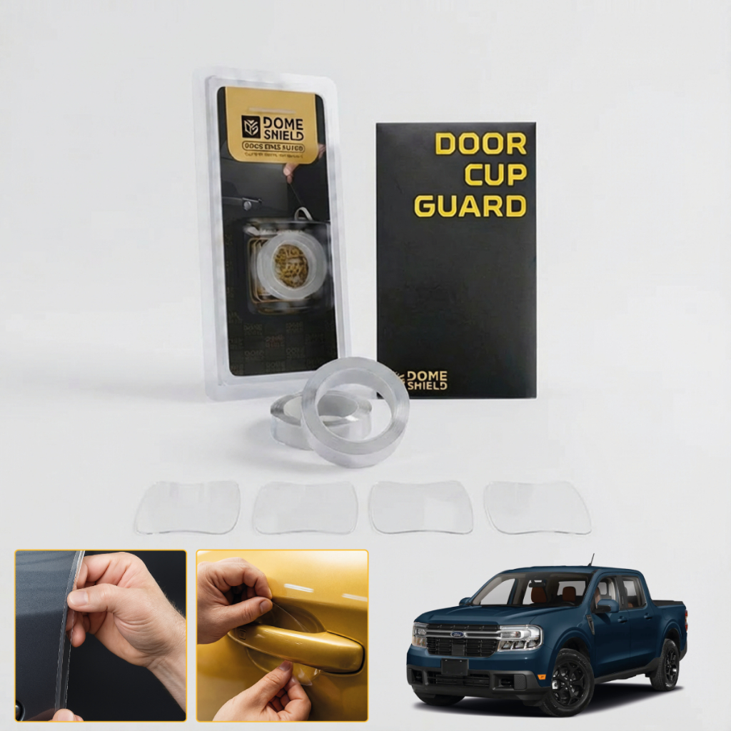 Ford Maverick - Kit Adesivo Película PPF Porta Copa Maçaneta + Cantos Porta Protetor Transparente Carro