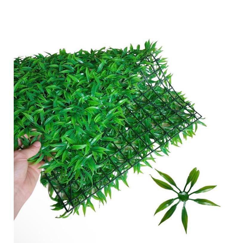 Tapete / Placa De Grama Buchinho Artificial  Fino 25x25 Buxinho Bem Cheio Jardim Vertical Muro Ingles
