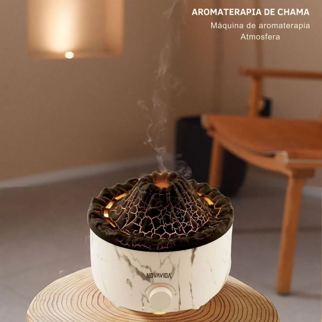 Umidificador Aromatizador De Ar 560ml Ultrassônico 7 Leds Difusor Aromas Óleos Essenciais Controle