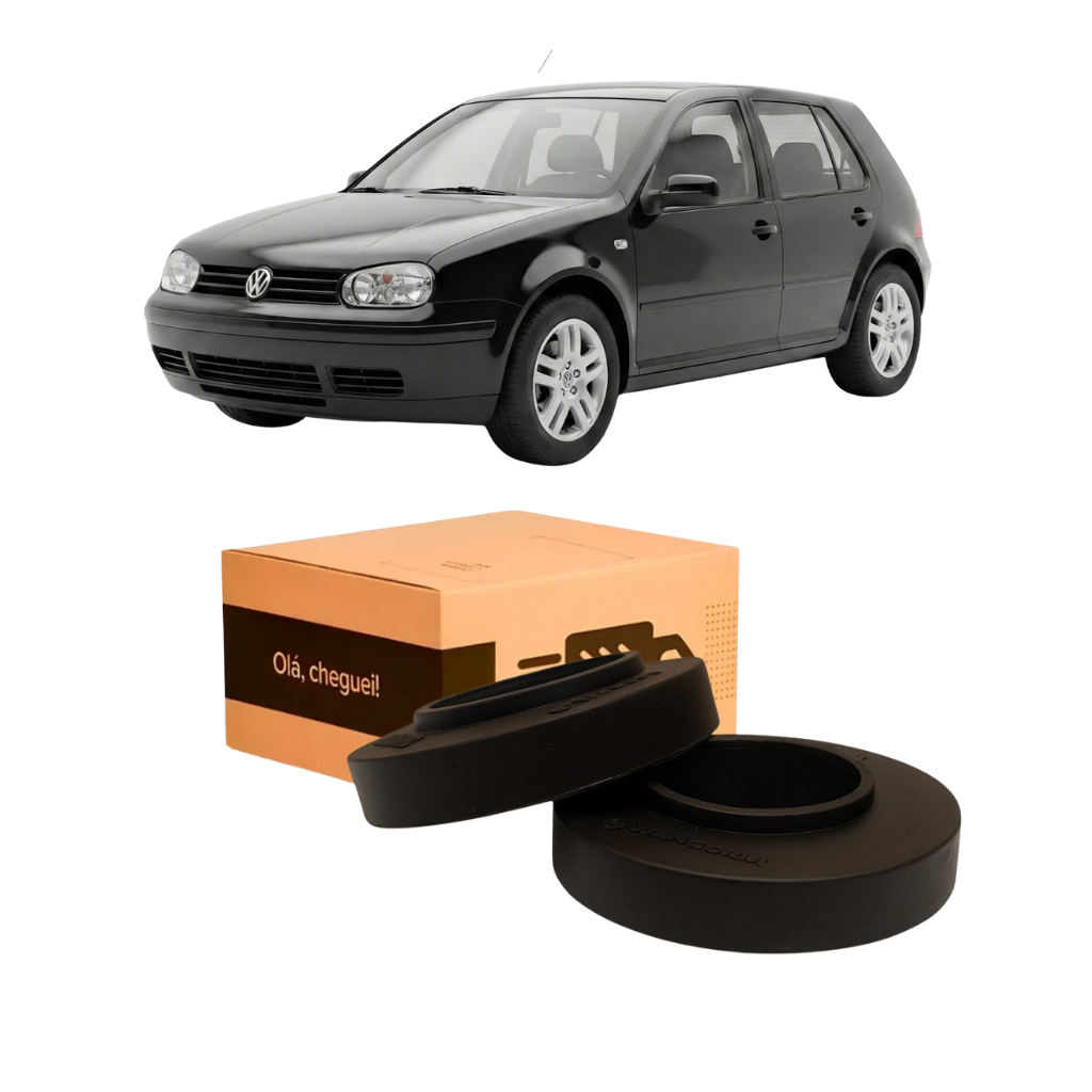 KIT CALÇO MOLA 2CM AUMENTAR ALTURA VEÍCULO GOLF ÀPARTIR 1999, MOLAS CONVENCIONAIS, MOLAS CANSADAS E GNV